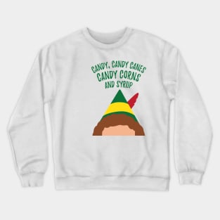 Buddy the Elf Inspired Quote Elf Food Groups Crewneck Sweatshirt